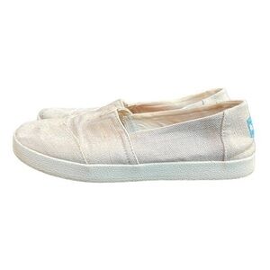 TOMS Women's Avalon Slip On Flats Oatmeal Color Size 8